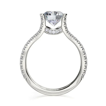 Michael M Prong Round Engagement Ring