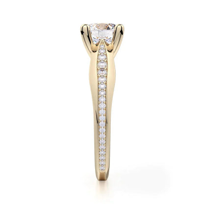 Michael M Pave Round Engagement Ring