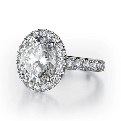 MICHAEL M Engagement Rings Platinum Europa R320L-3-OV R320L-3-OV-PT