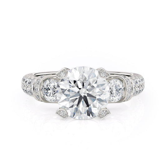 MICHAEL M Engagement Rings Platinum Trinity R471-2