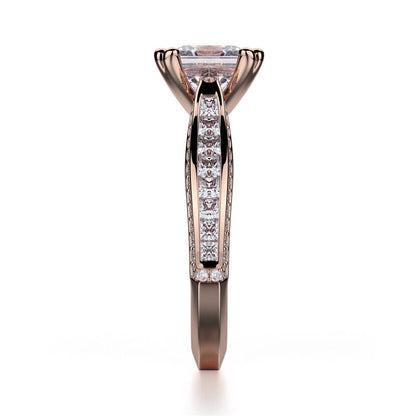 Michael M Pave Princess Engagement Ring