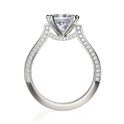 Michael M Pave Princess Engagement Ring