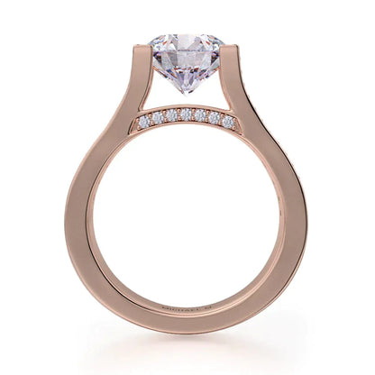 Michael M Pave Round Engagement Ring