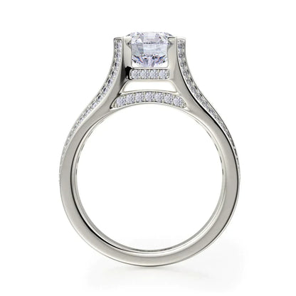Michael M Pave Round Engagement Ring