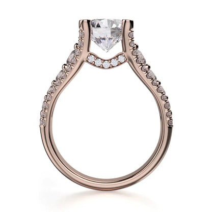 Michael M Bezel Round Engagement Ring