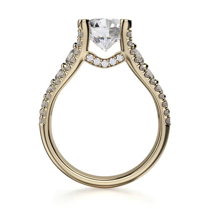 Michael M Bezel Round Engagement Ring