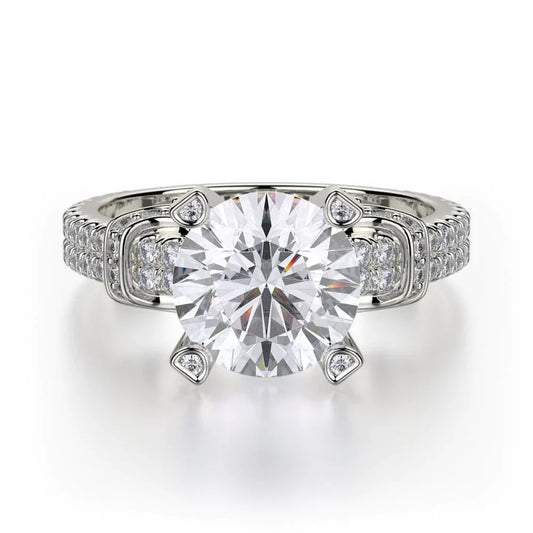 MICHAEL M Engagement Rings White Gold Europa R674-2 R674-2WG