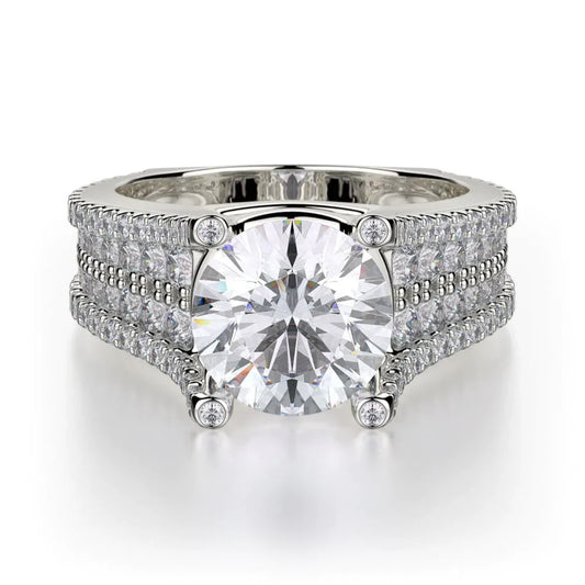 MICHAEL M Engagement Rings White Gold Strada R455-2 R455-2WG