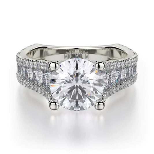 MICHAEL M Engagement Rings White Gold Strada R480-2 R480-2WG