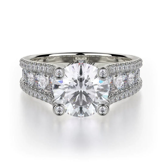 MICHAEL M Engagement Rings White Gold Strada R679-2 R679-2WG