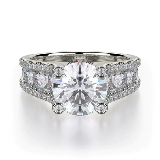 MICHAEL M Engagement Rings White Gold Strada R679-2 R679-2WG