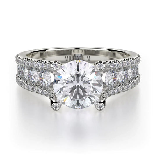 MICHAEL M Engagement Rings White Gold Strada R679S-1.5 R679S-1.5WG