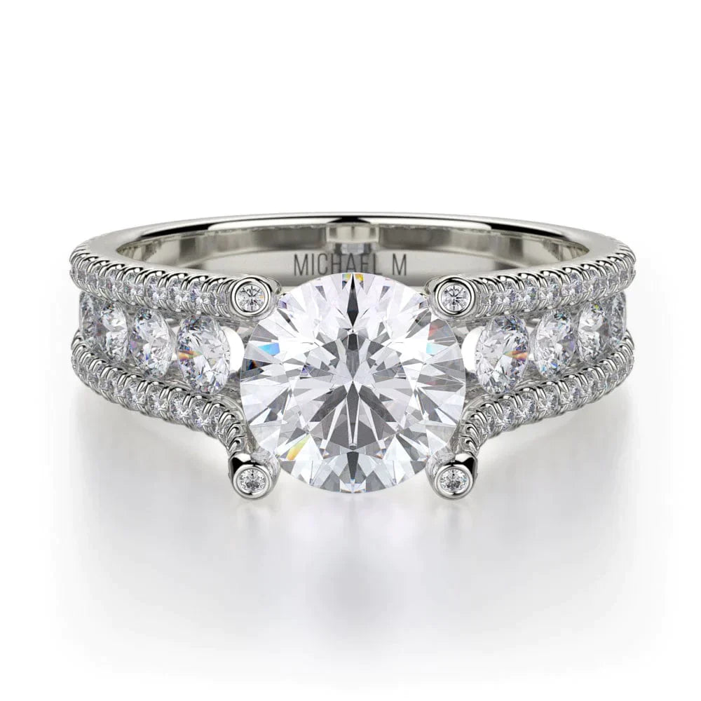 MICHAEL M Engagement Rings White Gold Strada R679S-1.5 R679S-1.5WG