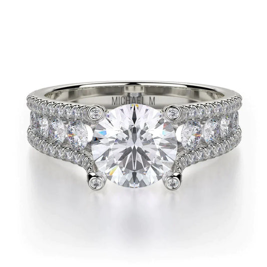 MICHAEL M Engagement Rings White Gold Strada R679S-1.5 R679S-1.5WG
