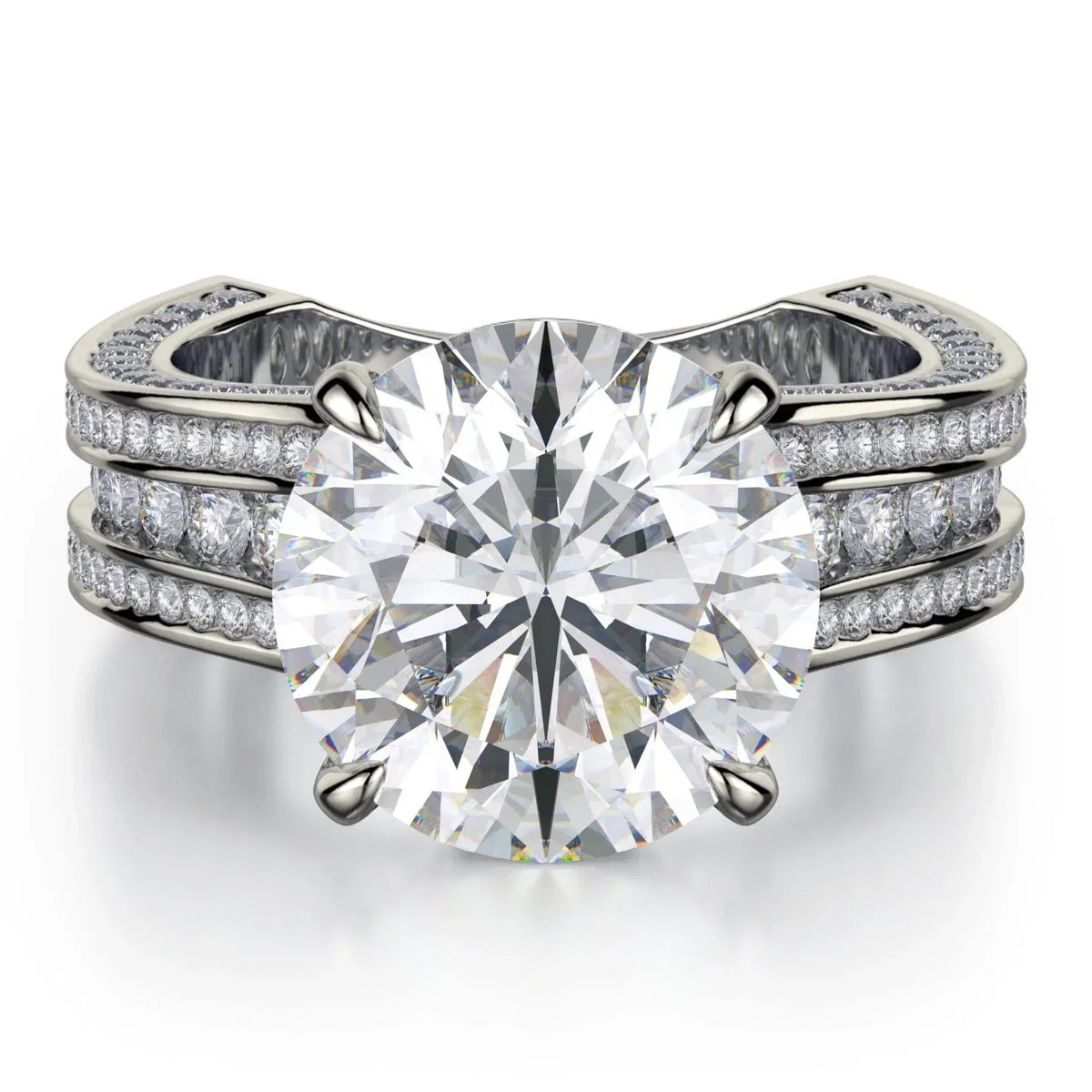 MICHAEL M Engagement Rings White Gold Strada R752-3 R752-3WG