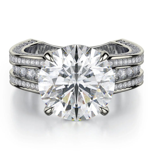 MICHAEL M Engagement Rings White Gold Strada R752-3 R752-3WG