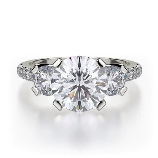 MICHAEL M Engagement Rings White Gold Trinity R422-2 R422-2WG