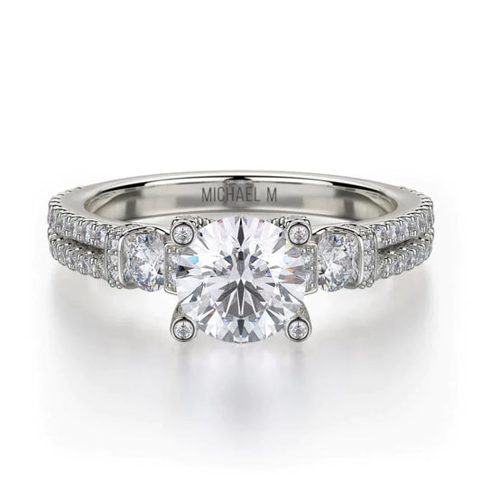 MICHAEL M Engagement Rings White Gold Trinity R502-1 R502-1WG