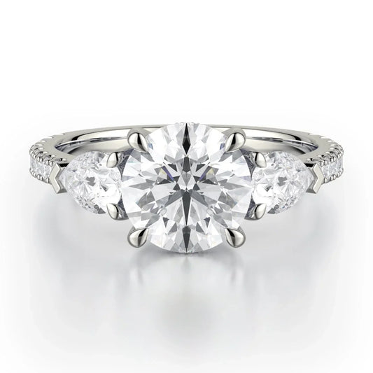 MICHAEL M Engagement Rings White Gold Trinity R758-2 R758-2WG