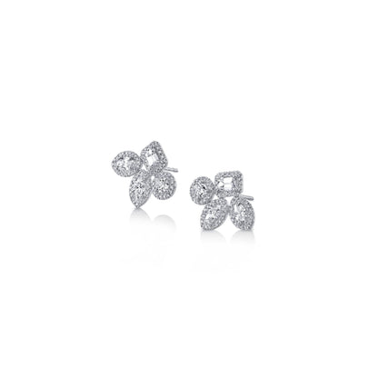 Montage Cluster Stud Halo Earrings