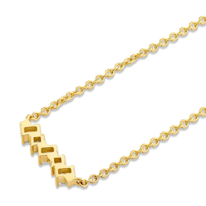 Montage Emerald & Princess Diamond Bar Necklace