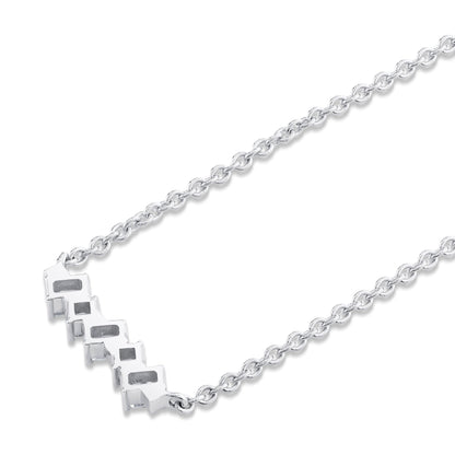 Montage Emerald & Princess Diamond Bar Necklace