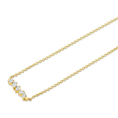 Montage Mixed Cut Diamond Bar Necklace