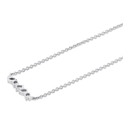 Montage Mixed Cut Diamond Bar Necklace