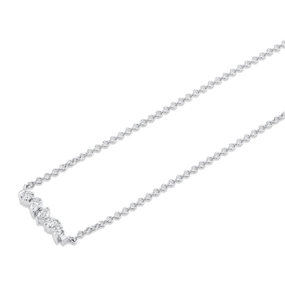 Montage Mixed Cut Diamond Bar Necklace