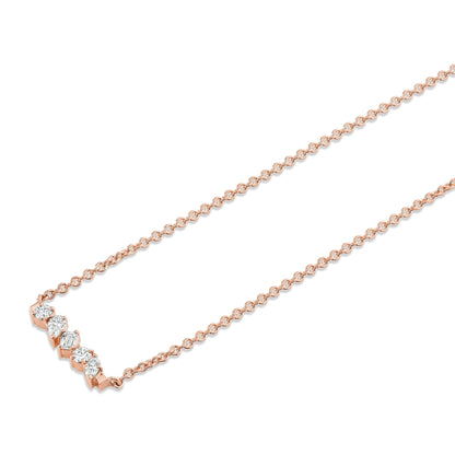 Montage Mixed Cut Diamond Bar Necklace