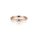 MICHAEL M Fashion Rings 14K Rose Gold / 4 Petite Solitaire Diamond Ring B324-RG4
