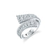 MICHAEL M Fashion Rings 14K White Gold / 4 Europa Bypass Ring F402