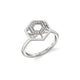 MICHAEL M Fashion Rings 14K White Gold / 4 Hex Truss Cocktail Ring F513