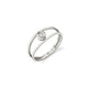 MICHAEL M Fashion Rings 14K White Gold / 4 Round Bezel Double Shank Ring F406