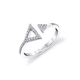 Double Diamond Triangle Ring