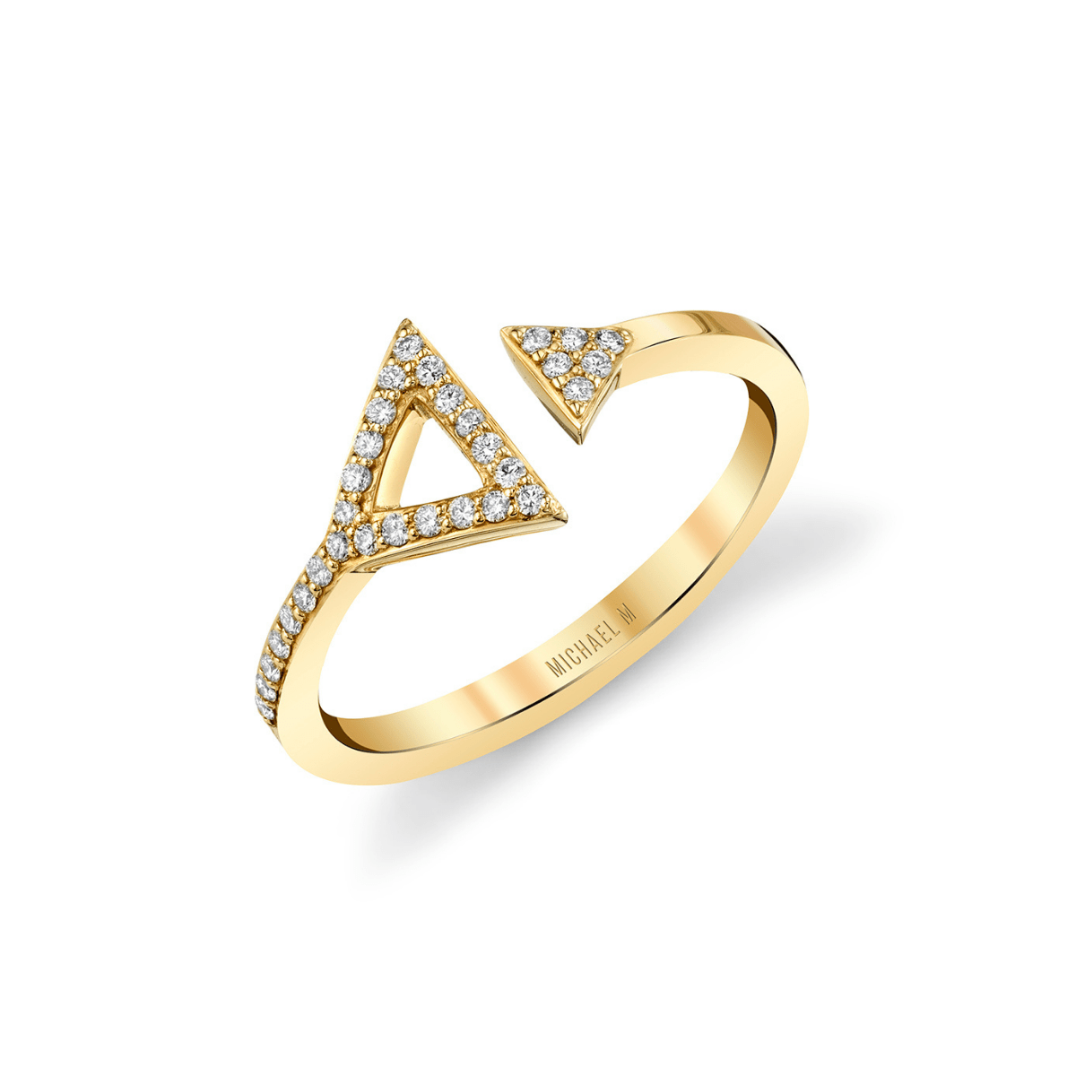 Double Diamond Triangle Ring