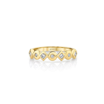 Mixed Shape Bezel Ring