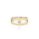 Princess Bezel Double Shank Ring