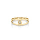 Round Bezel Double Shank Ring
