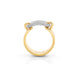 Two Tone Luxe Link Pavé Ring