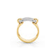 Two Tone Luxe Link Ring