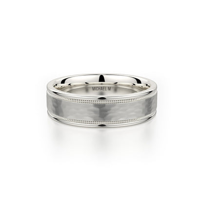MICHAEL M Men's 14K White Gold / 7 Men's Band MB102 MB-102WG14K