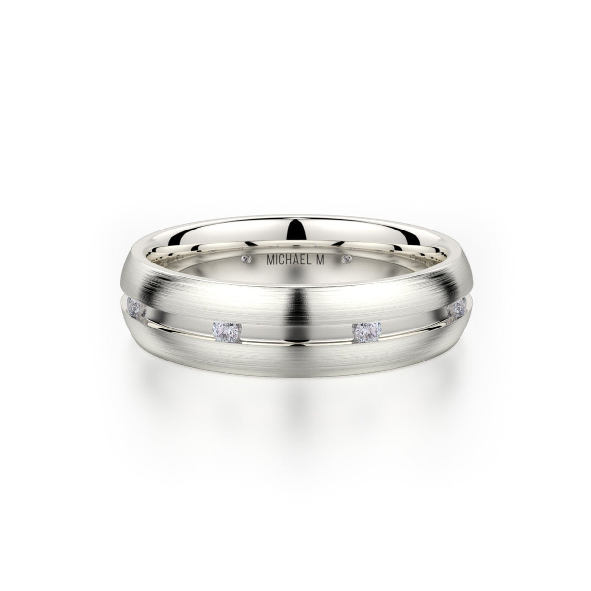 MICHAEL M Men's 14K White Gold / 7 Men's Band MB104 MB-104WG14K