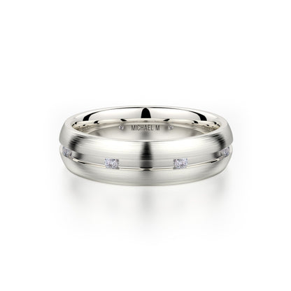 MICHAEL M Men's 14K White Gold / 7 Men's Band MB104 MB-104WG14K
