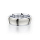 MICHAEL M Men's 14K White Gold/Platinum / 7 Men's Band MB106 Two-Tone MB-106WG14K