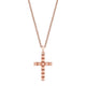MICHAEL M Men's 18K Rose Gold Mens Block Cross Pendant MP243