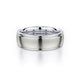 MICHAEL M Men's 18K White Gold/Platinum / 7 Men's Band MB106 Two-Tone MB-106WG