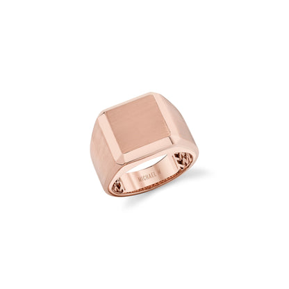 Mens Block Signet Ring