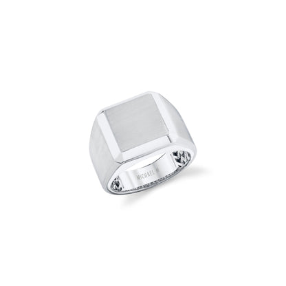 Mens Block Signet Ring