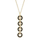 MICHAEL M Necklace 14k Yellow Gold / Black Chroma Arch Drop Pendant P494